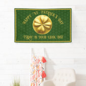 Personalisiert Golden Kleeblatt St. Patrick's Day Banner (Insitu)