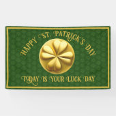 Personalisiert Golden Kleeblatt St. Patrick's Day Banner (Horizontal)