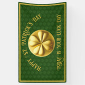 Personalisiert Golden Kleeblatt St. Patrick's Day Banner (Vertikal)