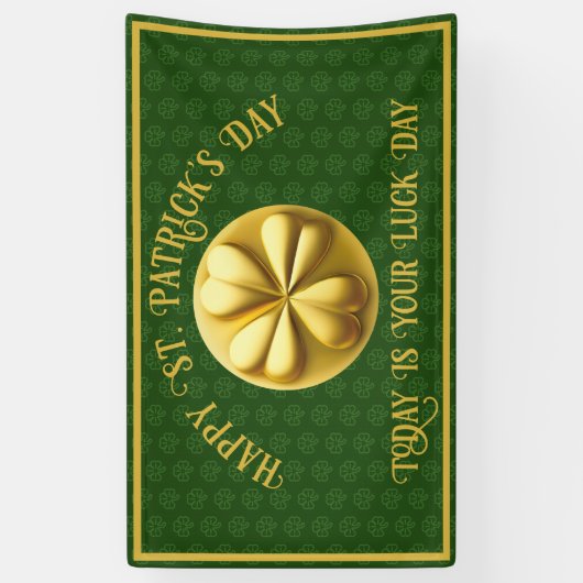 Personalisiert Golden Kleeblatt St. Patrick's Day Banner (Vertikal)