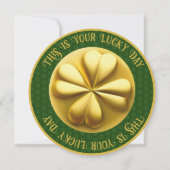 Personalisiert Golden Kleeblatt St. Patrick's Day Einladung (Rückseite)
