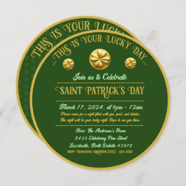Personalisiert Golden Kleeblatt St. Patrick's Day Einladung