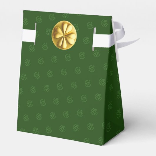 Personalisiert Golden Kleeblatt St. Patrick's Day Geschenkschachtel (Rückseite)