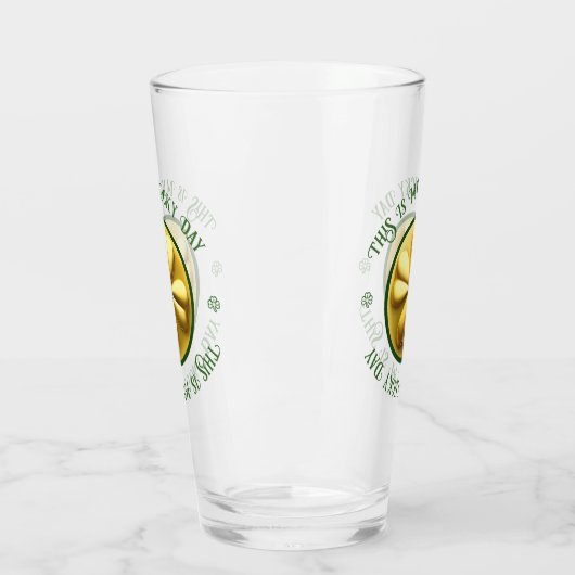 Personalisiert Golden Kleeblatt St. Patrick's Day Glas (Links)