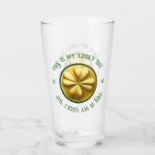 Personalisiert Golden Kleeblatt St. Patrick's Day Glas (Vorderseite)