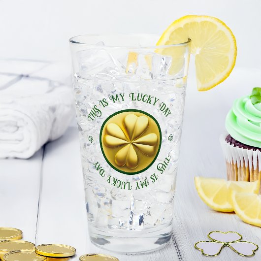 Personalisiert Golden Kleeblatt St. Patrick's Day Glas