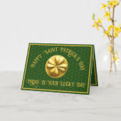 Personalisiert Golden Kleeblatt St. Patrick's Day Karte (Gelbe Blume)