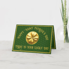 Personalisiert Golden Kleeblatt St. Patrick's Day Karte