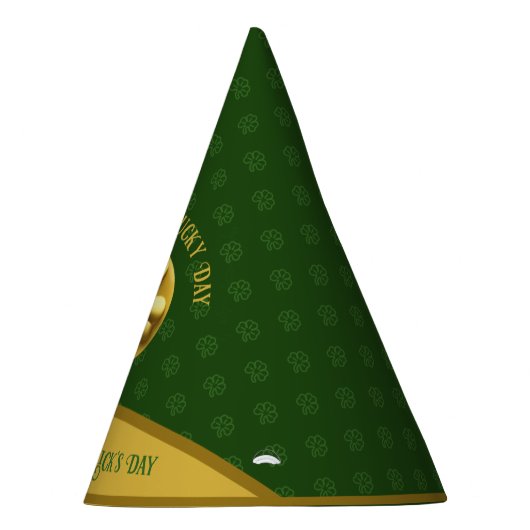 Personalisiert Golden Kleeblatt St. Patrick's Day Partyhütchen (Rechts)