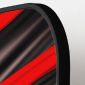 Personalisiert Golden mit Rot und Schwarz Pickleball Schläger (Linke Seite)