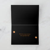 Personalisiert Golden Orange Rosen Wasser Dankeskarte (Innenseite)