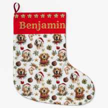 Personalisiert Golden Retriever Dog Christmas Stoc