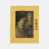 Personalisiert Golden Retriever Fleecedecke (Vorderseite)