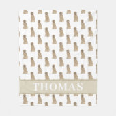 Personalisiert Golden Retriever Fleecedecke (Vorderseite)
