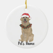 Personalisiert Golden Retriever Keramik Keramik Ornament (Hinten)