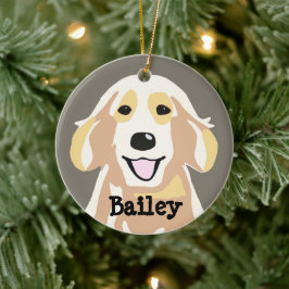 Personalisiert Golden Retriever Keramik Ornament