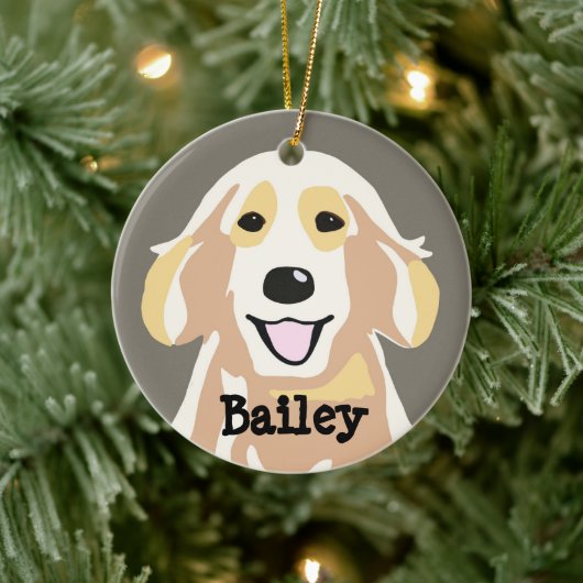 Personalisiert Golden Retriever Keramik Ornament (Baum)