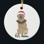 Personalisiert Golden Retriever Keramik Ornament<br><div class="desc">Machen Sie die schöne Liste in diesem Jahr mit einem personalisierten Ornament Ihrer Lieblings-kleine Elf!</div>