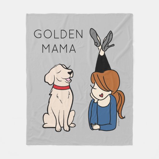 Personalisiert Golden Retriever Mama Fleece Blanke (Vorderseite)