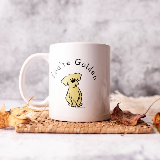 Personalisiert Golden Retriever Puppy einfach weiß Kaffeetasse