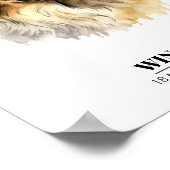 Personalisiert Golden Retriever Wasserfarbe Poster (Ecke)