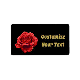 Personalisiert Golden Script Floral Elegante Rose Adressaufkleber