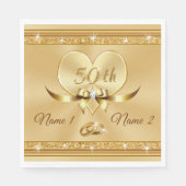 Personalisiert Golden Wedding Neapel Serviette (Vorderseite)