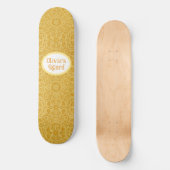 Personalisiert-Golden Yellow Skateboard (Vorderseite)