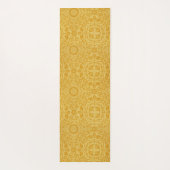 Personalisiert Golden Yellow William Morris Yogamatte (Rückseite)