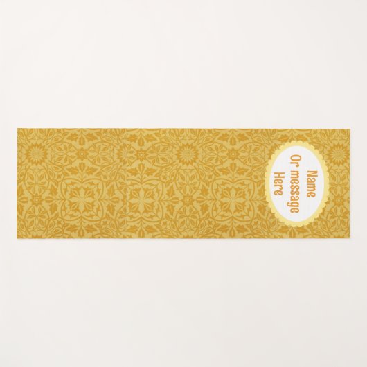 Personalisiert Golden Yellow William Morris Yogamatte (Vorderseite (Horizontal))