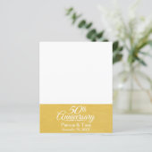 personalisiert Golden zum 50. Jahrestag der Hochze (Stehend Vorderseite)