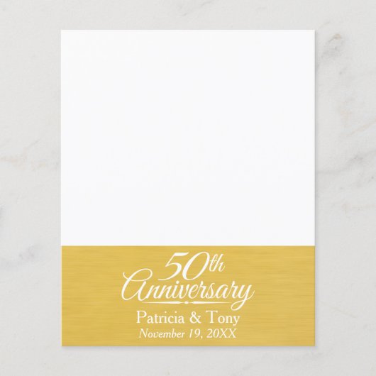 personalisiert Golden zum 50. Jahrestag der Hochze (Vorderseite)