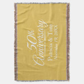 personalisiert Golden zum 50. Jahrestag der Hochze Decke (Vorderseite Vertikal)