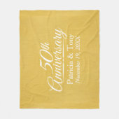 personalisiert Golden zum 50. Jahrestag der Hochze Fleecedecke (Vorderseite)