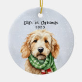 Personalisiert Goldendoodle Keramik Ornament (Vorne)