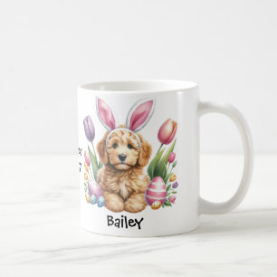 Personalisiert Goldendoodle Osterhase/Frühjahr Tas Kaffeetasse