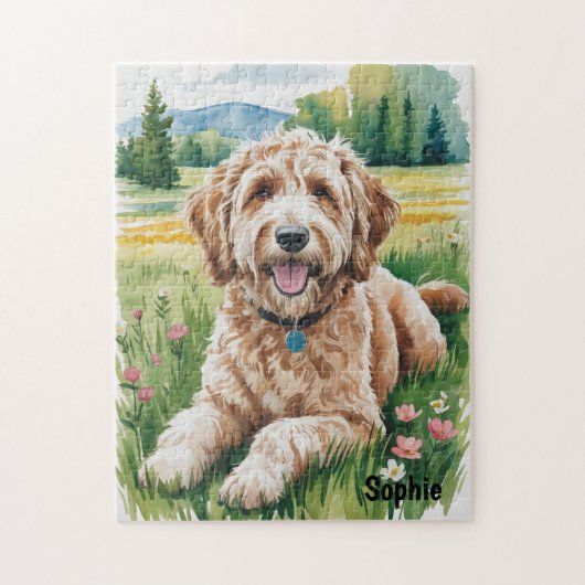 Personalisiert Goldendoodle Puzzle (Vertikal)