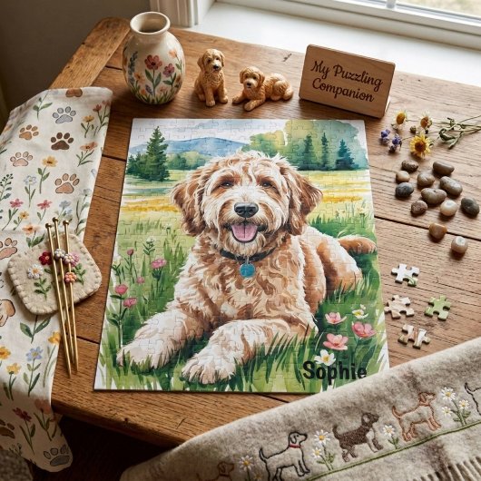 Personalisiert Goldendoodle Puzzle