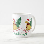 Personalisiert Goldendoodle Weihnachtsschnecke Kaffeetasse (VorderseiteRechts)