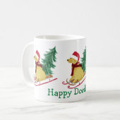 Personalisiert Goldendoodle Weihnachtsschnecke Kaffeetasse (Vorderseite Links)