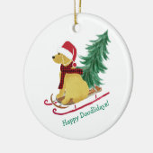 Personalisiert Goldendoodle Weihnachtsschnecke Keramik Ornament (Links)