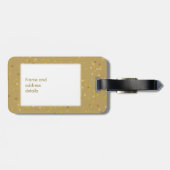 Personalisiert Goldstaub Confetti Mr. Gepäckanhänger (Rückseite horizontal)