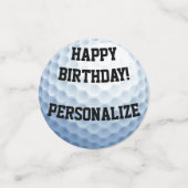Personalisiert Golf Ball Happy Birthday Confetti Konfetti (Klein Vorderseite)