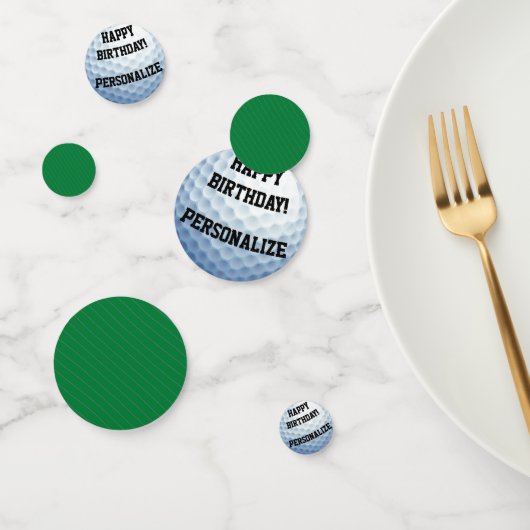 Personalisiert Golf Ball Happy Birthday Confetti Konfetti (Gruppe)