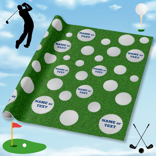 Personalisiert, Golf Wrapping Paper für ihn oder s Geschenkpapier