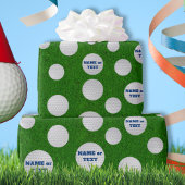 Personalisiert, Golf Wrapping Paper für ihn oder s Geschenkpapier