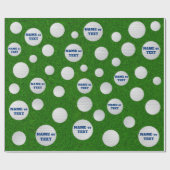 Personalisiert, Golf Wrapping Paper für ihn oder s Geschenkpapier (Flach)