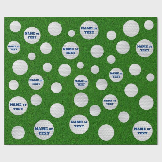 Personalisiert, Golf Wrapping Paper für ihn oder s Geschenkpapier (Flach)