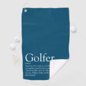 Personalisiert Golfer Definition Modernes Blau Golfhandtuch (Insitu)