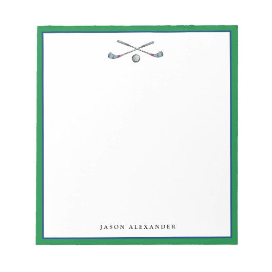 Personalisiert Golfer Notizblock (Vorderseite)